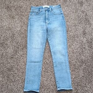 Denim Forum The Lola High Rise Skinny Cropped Stretchy Size 25